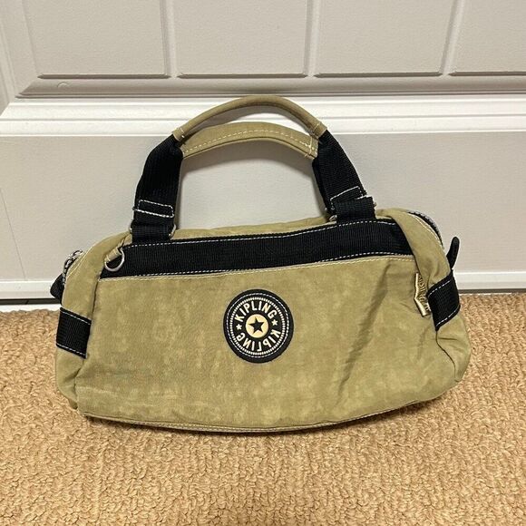 Kipling Mini Y2K Handbag Olive Green & Black - Picture 3 of 14